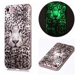 For iPhone SE 2022 / SE 2020 / 8 / 7 Luminous TPU Soft Protective Case(Leopard Tiger)
