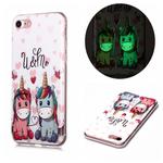 For iPhone 6 Luminous TPU Soft Protective Case(Couple Unicorn)