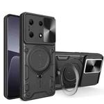 For Infinix Note 30 4G/5G CD Texture Sliding Camshield Magnetic Holder Phone Case(Black)