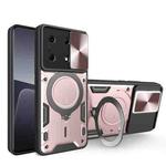 For Infinix Note 30 VIP 5G CD Texture Sliding Camshield Magnetic Holder Phone Case(Pink)