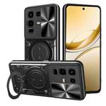 For Infinix Note 50s CD Texture Sliding Camshield Magnetic Holder Phone Case(Black)