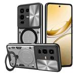 For Infinix Note 50s CD Texture Sliding Camshield Magnetic Holder Phone Case(Silver)