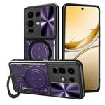 For Infinix Note 50s CD Texture Sliding Camshield Magnetic Holder Phone Case(Purple)