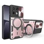 For Xiaomi Redmi Note 13 Pro 5G CD Texture Sliding Camshield Magnetic Holder Phone Case(Pink)