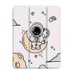 For iPad Air / Air 2 / 9.7 2017 / 2018 3-Fold 360 Rotation Painted Leather Smart Tablet Case(Astronaut)
