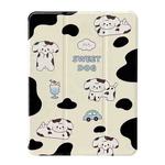 For iPad 10th Gen 10.9 2022 3-Fold 360 Rotation Painted Leather Smart Tablet Case(Sweet Dog)