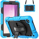 For Lenovo Tab M8 4th Gen Silicone Hybrid PC Tablet Case with Shoulder Strap(Light Blue)