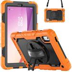 For Lenovo Tab M9 Silicone Hybrid PC Tablet Case with Shoulder Strap(Orange)