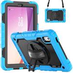 For Lenovo Tab M9 Silicone Hybrid PC Tablet Case with Shoulder Strap(Light Blue)