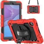 For Lenovo Tab M8 HD 2020/2019 Silicone Hybrid PC Tablet Case with Shoulder Strap(Red)