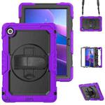 For Lenovo Tab 10.1 / ZhaoYang K10c Silicone Hybrid PC Tablet Case with Shoulder Strap(Purple)