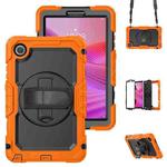 For Lenovo Tab K9 / Tab One Silicone Hybrid PC Tablet Case with Shoulder Strap(Orange)