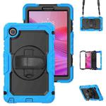 For Lenovo Tab K9 / Tab One Silicone Hybrid PC Tablet Case with Shoulder Strap(Light Blue)