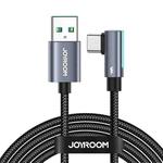 JOYROOM S-AC027A17 3A USB to USB-C/Type-C Elbow Fast Charging Data Cable, Length:2m(Blue)