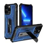 For iPhone 14 Pro Invisible Holder Phone Case(Dark Blue)