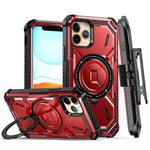 For iPhone 14 Pro Max Armor Series Holder Phone Case with Back Clip(Red)