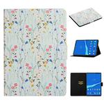 For Lenovo Tab M10 Plus Flower Pattern Horizontal Flip Leather Case with Card Slots & Holder(Small Floral)