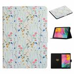 For Samsung Galaxy Tab A 8.0 2019 Flower Pattern Horizontal Flip Leather Case with Card Slots & Holder(Small Floral)