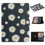 For Amazon Kindle Fire 7 (2019) Flower Pattern Horizontal Flip Leather Case with Card Slots & Holder(Small Daisies)