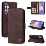 For Samsung Galaxy M54 5G Skin Feel Life Tree Metal Button Leather Phone Case(Brown)