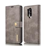 For OnePlus 8 Pro DG.MING Crazy Horse Texture Flip Detachable Magnetic Leather Case with Holder & Card Slots & Wallet(Gray)