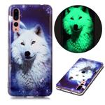 For Huawei P20 Pro Luminous TPU Soft Protective Case(Starry Sky Wolf)