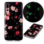 For Huawei P20 Pro Luminous TPU Soft Protective Case(Rose)