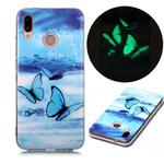 For Huawei P20 Lite Luminous TPU Soft Protective Case(Butterflies)