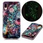 For Huawei P20 Lite Luminous TPU Soft Protective Case(Mandala Flower)