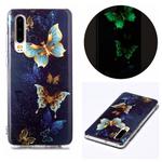 For Huawei P30 Luminous TPU Soft Protective Case(Double Butterflies)