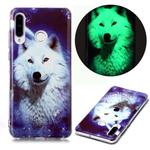 For Huawei P30 Lite Luminous TPU Soft Protective Case(Starry Sky Wolf)