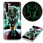 For Huawei P30 Pro Luminous TPU Soft Protective Case(Ferocious Wolf)