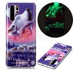 For Huawei P30 Pro Luminous TPU Soft Protective Case(Seven Wolves)