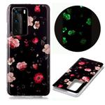 For Huawei P40 Pro Luminous TPU Soft Protective Case(Rose)