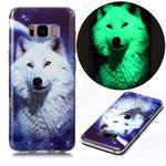 For Samsung Galaxy S8 Luminous TPU Soft Protective Case(Starry Sky Wolf)