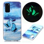 For Samsung Galaxy S20 Luminous TPU Soft Protective Case(Butterflies)