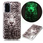 For Samsung Galaxy S20 Luminous TPU Soft Protective Case(Leopard Tiger)