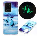 For Samsung Galaxy S20 Ultra Luminous TPU Soft Protective Case(Butterflies)