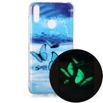 For Huawei Y7 (2019) Luminous TPU Soft Protective Case(Butterflies)