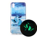 For Xiaomi Redmi 7A Luminous TPU Soft Protective Case(Butterflies)