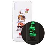 For Xiaomi Redmi Note 7 Luminous TPU Soft Protective Case(Cats)