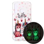 For Huawei Honor 10 Lite Luminous TPU Soft Protective Case(Couple Unicorn)