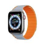 DUX DUCIS Magnetic Silicone Watch Band For Apple Watch Ultra 49mm(Grey Orange)