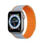DUX DUCIS Magnetic Silicone Watch Band For Apple Watch 8 41mm(Grey Orange)