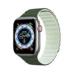 DUX DUCIS Magnetic Silicone Watch Band For Apple Watch 7 41mm(Green)