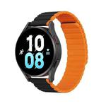 DUX DUCIS Magnetic Silicone Watch Band, Size:20mm(Black Orange)