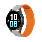 DUX DUCIS Magnetic Silicone Watch Band, Size:20mm(Grey Orange)