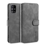 For Samsung Galaxy A51 5G DG.MING Retro Oil Side Horizontal Flip Case with Holder & Card Slots & Wallet(Gray)