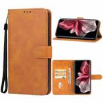 For vivo V30e Leather Phone Case(Brown)