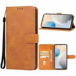 For vivo X60t Pro+ Leather Phone Case(Brown)
